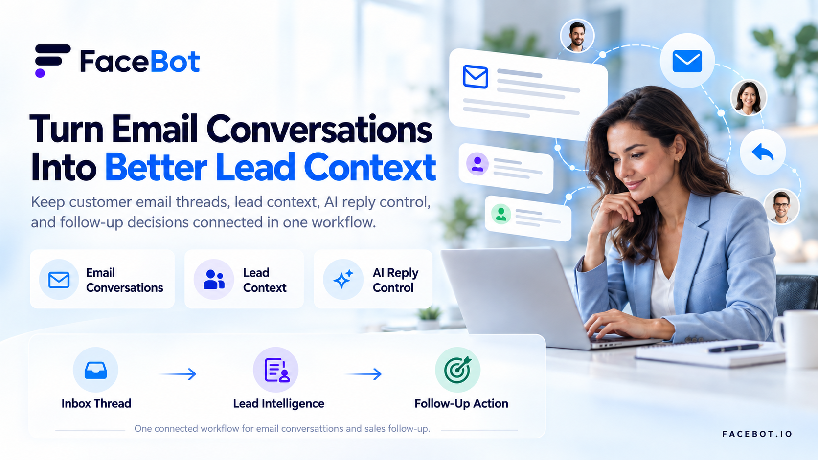 FaceBot Email Lead Management: Turn Email Conversations into Sales Context